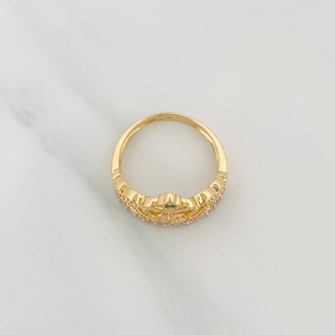 Anillo Corona Corazon 15S 3.55 g / T7 1/4 18K