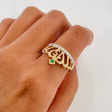Anillo Corona Corazon 15S 3.55 g / T7 1/4 18K