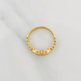 Anillo Corona Corazones 2.8g / T8 Oro Amarillo 18K