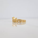 Anillo Corona Corazones 2.55 g / T7 Oro Amarillo 18K