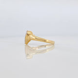 Anillo Corazon Y Estrella 15S 2.75 g / T6 Dos Oros Amarillo Blanco 18K