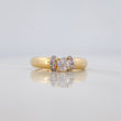 Anillo Solitario 2.6 g / T5 3/4 Dos Oros Amarillo Blanco 18K