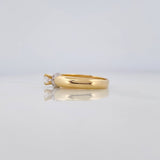 Anillo Solitario 2.6 g / T5 3/4 Dos Oros Amarillo Blanco 18K