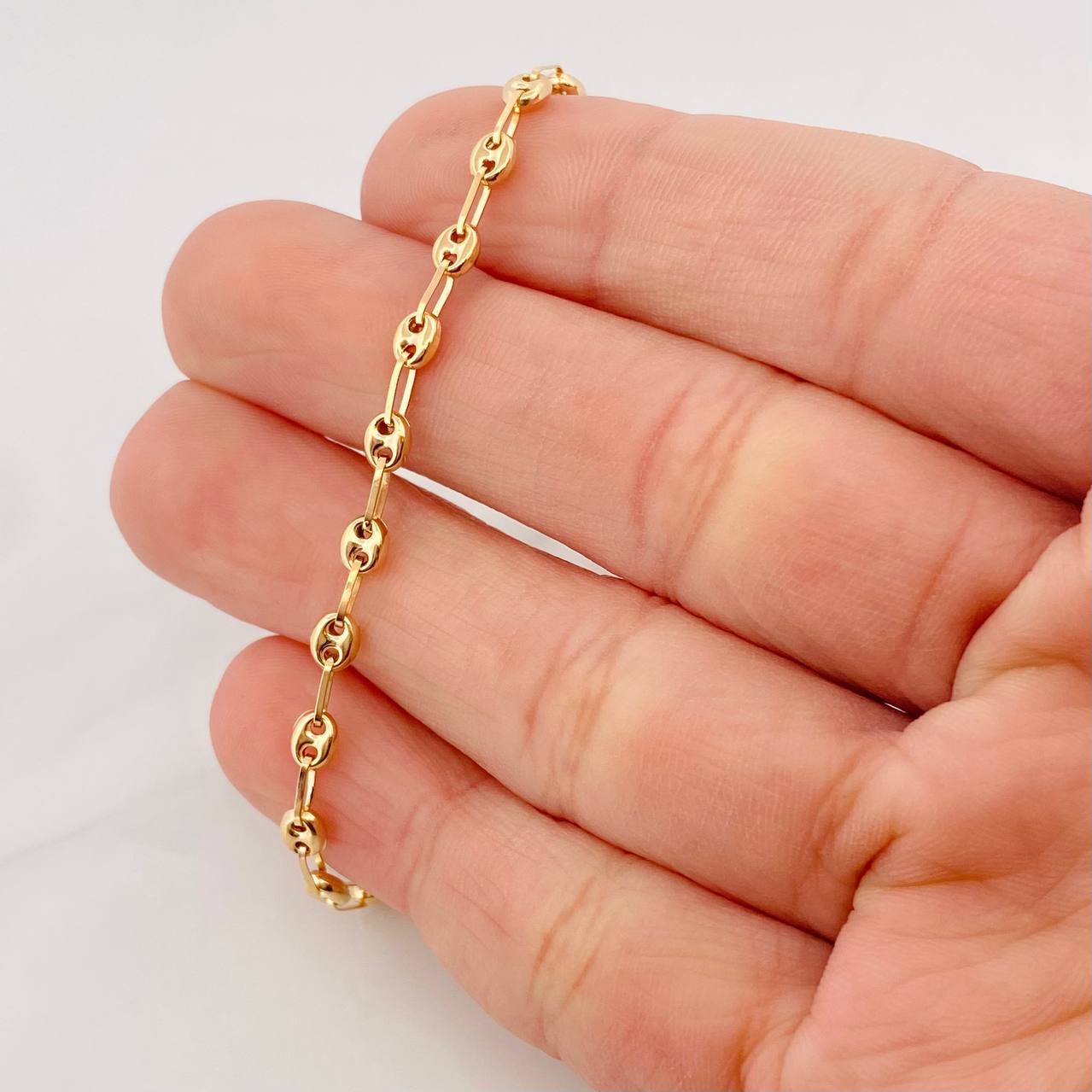 Tobillera GC 3.35g / 27.05cm / 3.26mm Oro Amarillo 18K