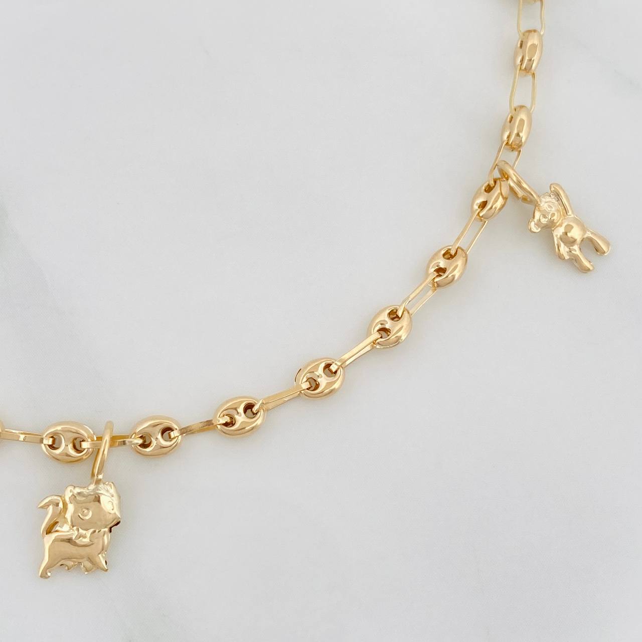 Tobillera GC 4.4g / 27cm / 3.34mm Oro Amarillo 18K