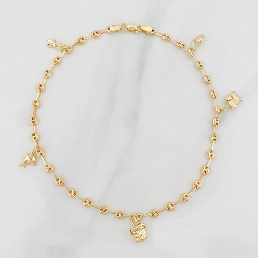 Tobillera GC 4.4g / 27cm / 3.34mm Oro Amarillo 18K