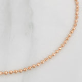 Tobillera Militar Diamantado 3.35g / 25.05cm / 1.81mm Oro Rosa 18K