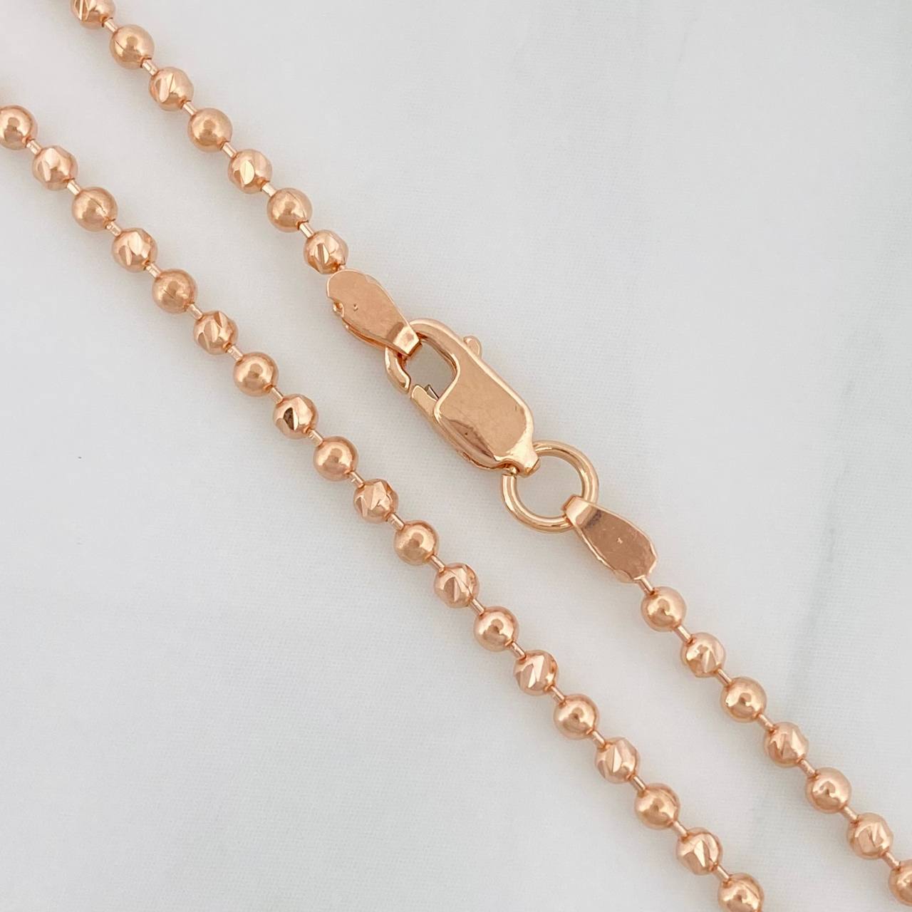 Tobillera Militar Diamantado 3.35g / 25.05cm / 1.81mm Oro Rosa 18K
