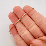 Tobillera Militar Diamantado 3.35g / 25.05cm / 1.81mm Oro Rosa 18K