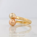 Anillo Tu y Yo 1.6g / T6 1/4 Tres Oros 18K