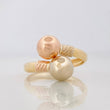 Anillo Tu y Yo 1.55g / T7 1/2 Tres Oros 18K