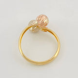 Anillo Tu y Yo 1.7g / T9 1/4 Tres Oros 18K
