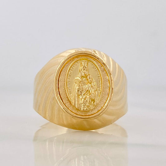 Anillo Virgen del Carmen 3.5g / T9 Oro Amarillo 18K