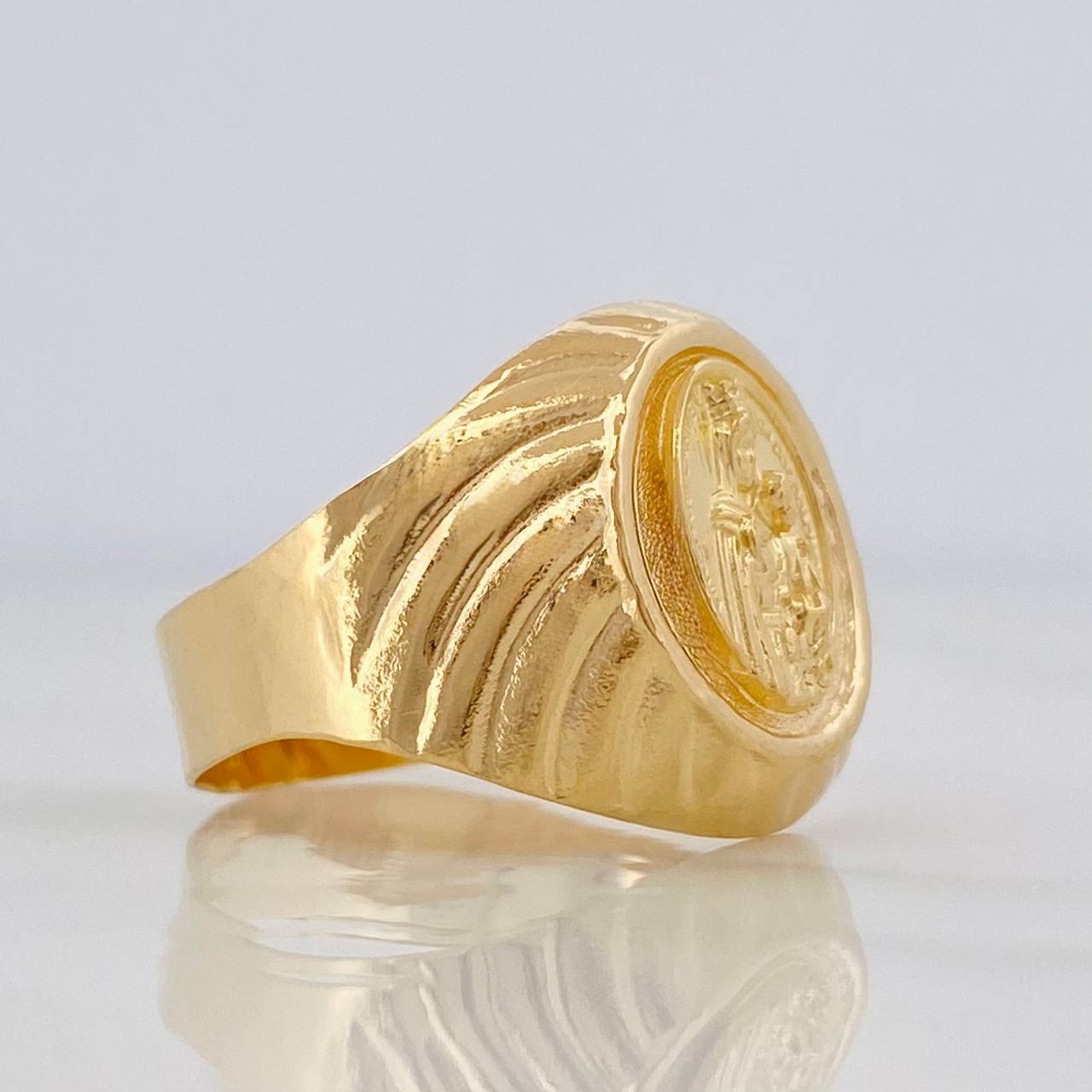 Anillo Virgen del Carmen 3.5g / T9 Oro Amarillo 18K
