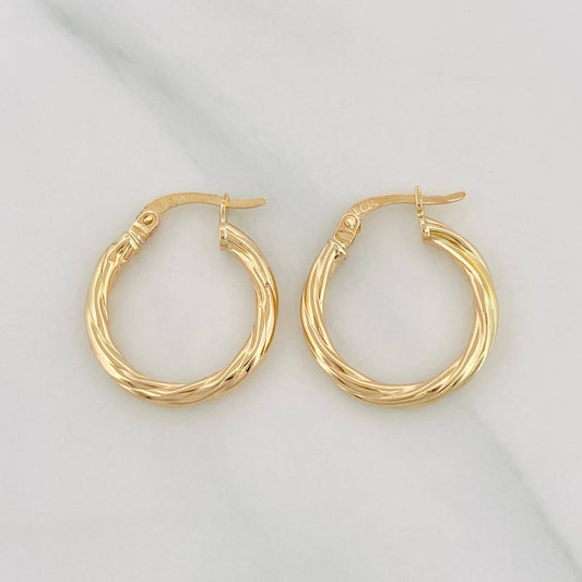 Candongas Ivy 1.35g / 2cm Oro Amarillo 18K