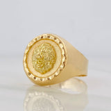 Anillo Leon 3.85g / T9 1/2 Oro Amarillo 18K