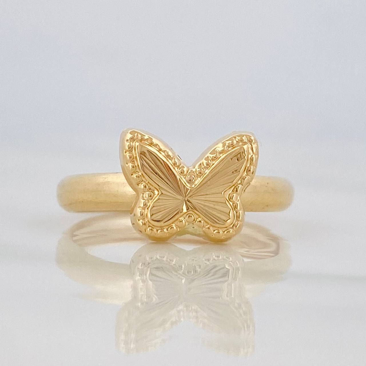 Anillo Mariposa 1.1g / T5 1/4 Oro Amarillo 18K