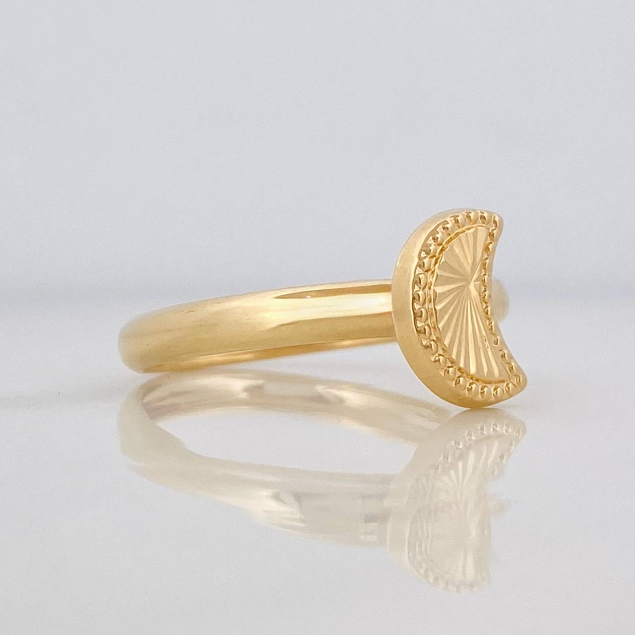 Anillo Media Luna 1g / T7 1/2 Oro Amarillo 18K
