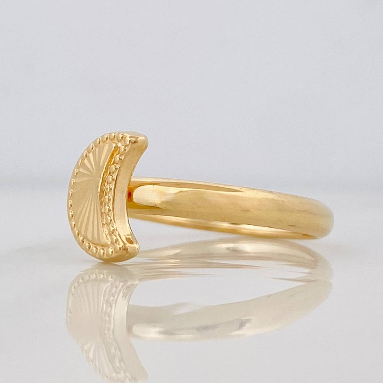 Anillo Media Luna 1g / T7 1/2 Oro Amarillo 18K