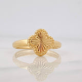 Anillo Trebol 1.05g / T7 1/4 Oro Amarillo 18K