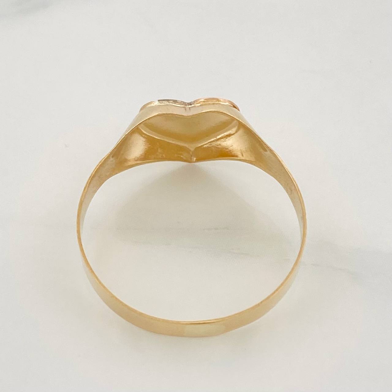 Anillo Corazon 1.6g / T8 1/2 Tres Oros 18K