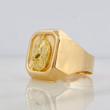 Anillo Caballo Herradura 3.85g / T8 3/4 Oro Amarillo 18K