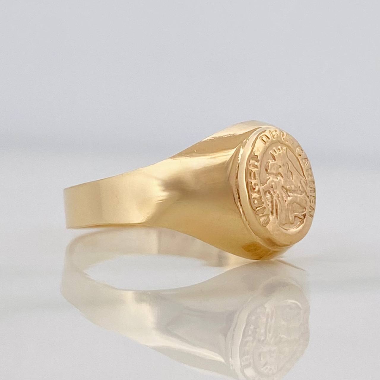 Anillo Virgen de Carmen 1.5g / T6 3/4 Oro Amarillo 18K