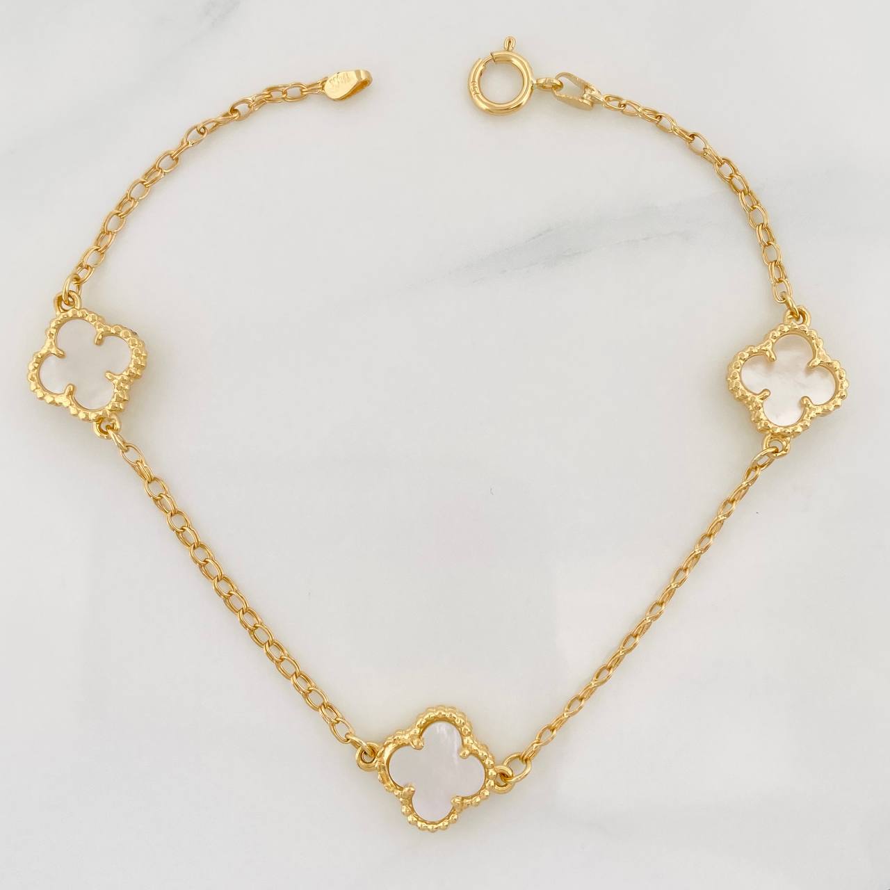 Pulso Rolo Trebol 4.2g / 18.05cm / 1.54mm Oro Amarillo 18K