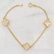 Pulso Rolo Trebol 4.1g / 19cm / 1.63mm Oro Amarillo 18K