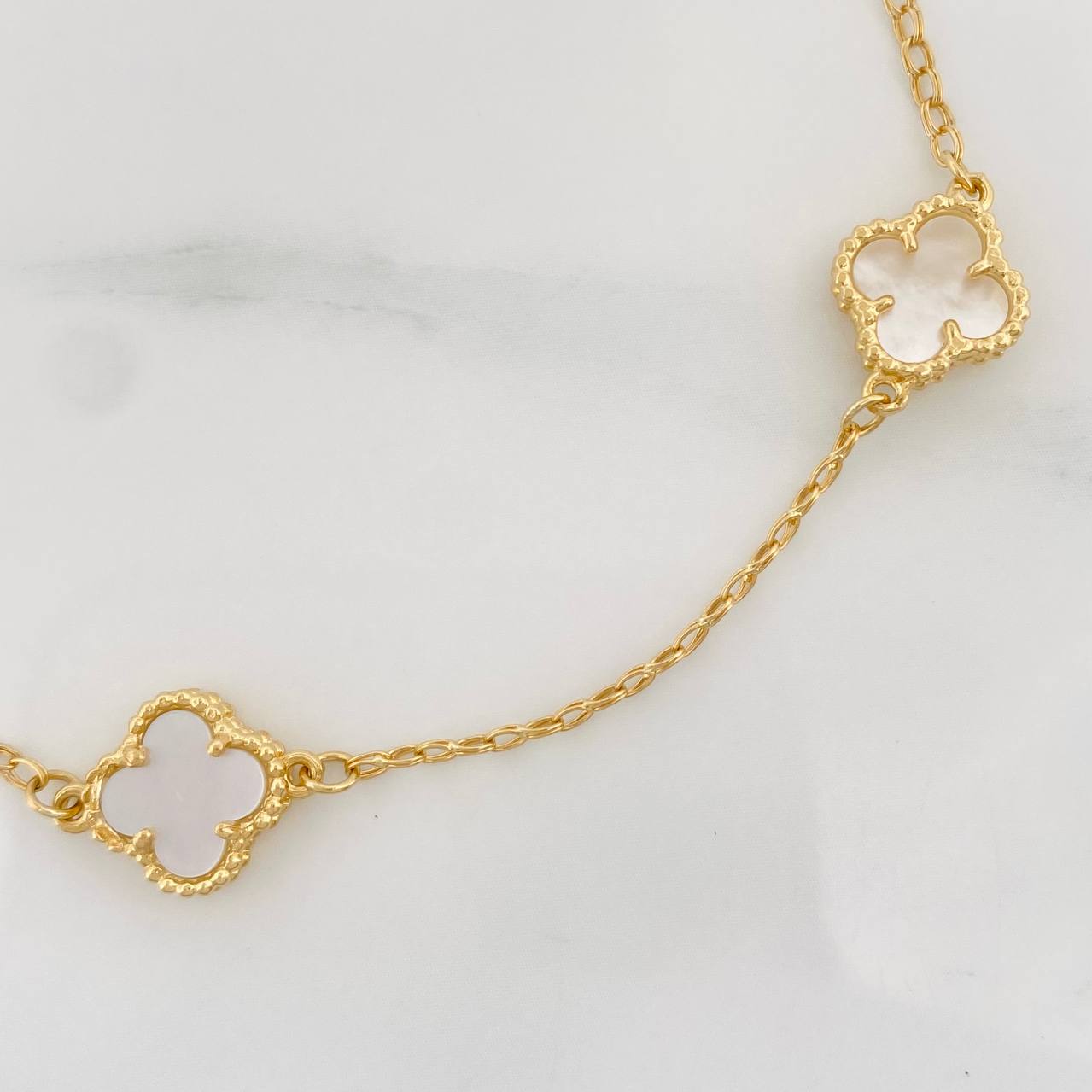 Pulso Rolo Trebol 4.1g / 19cm / 1.63mm Oro Amarillo 18K