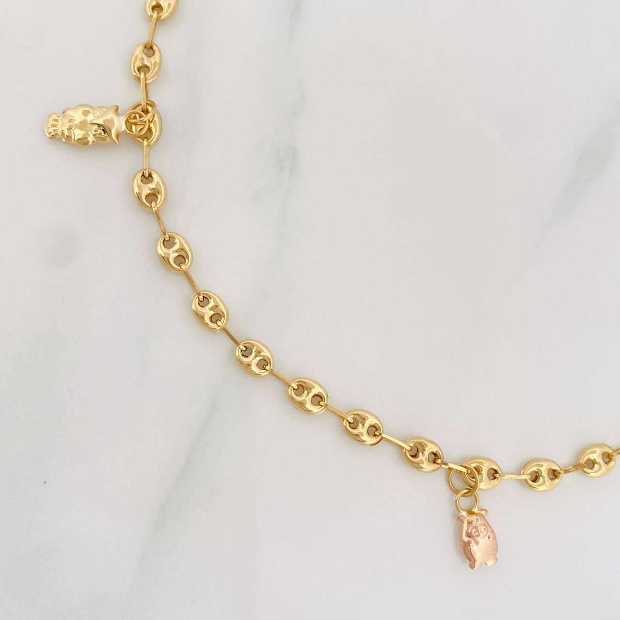 Tobillera GC 3.8g / 25cm / 3.52mm Tres Oros 18K