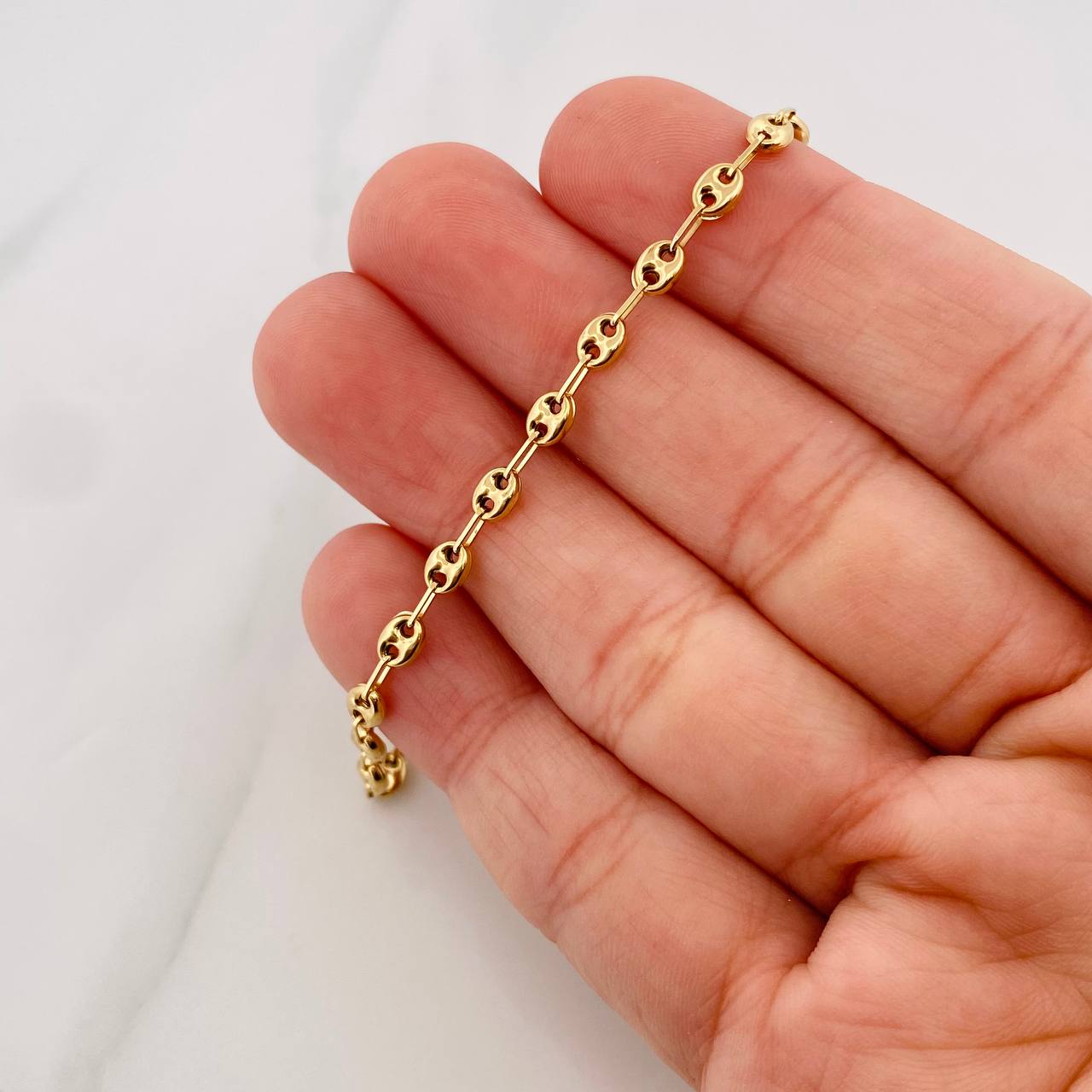 Tobillera GC 2.85g / 25cm / 3.56mm Oro Amarillo 18K