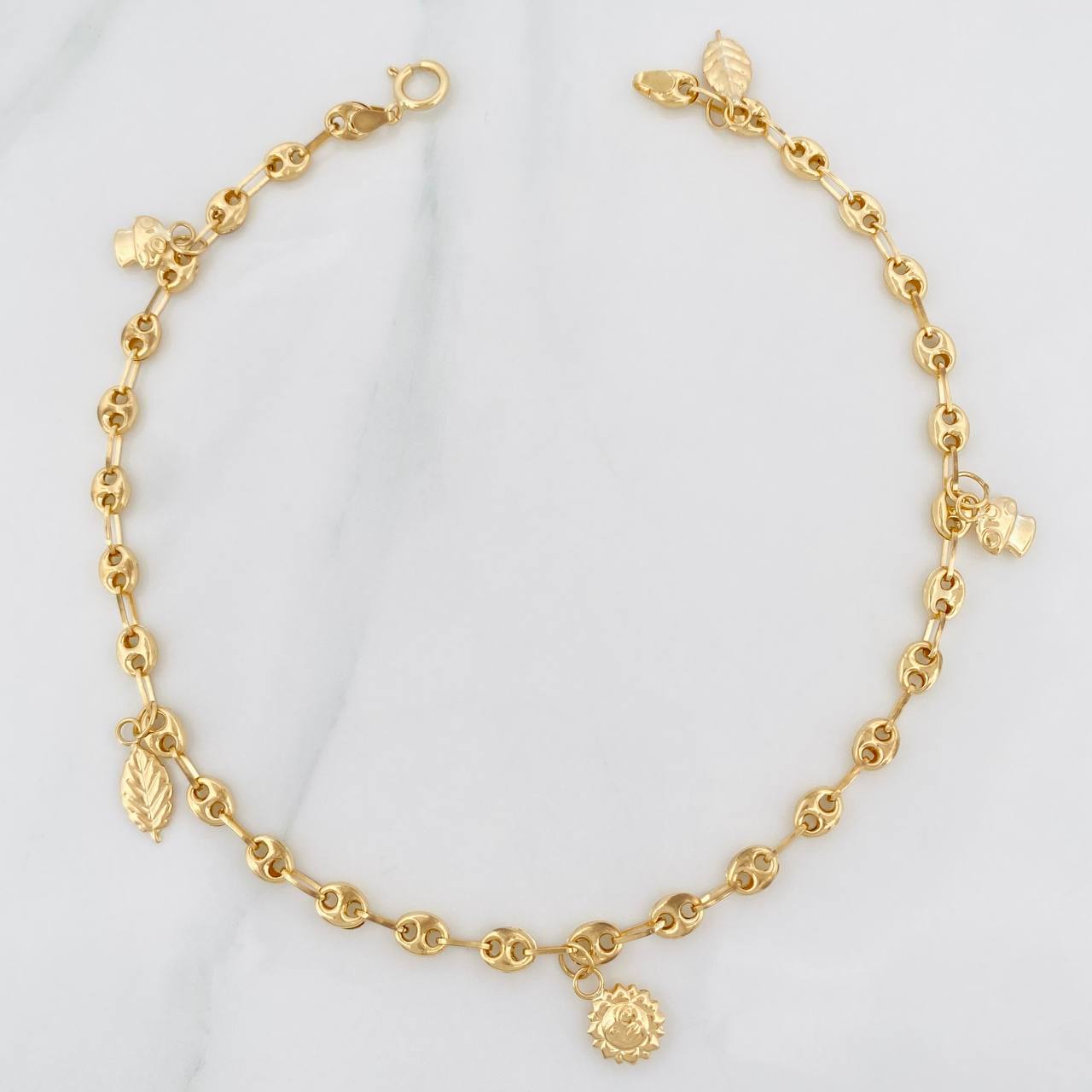 Tobillera GC 4.05g / 24.05cm / 3.63mm Oro Amarillo 18K