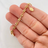 Tobillera GC 4.05g / 24.05cm / 3.63mm Oro Amarillo 18K