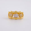 Anillo Bolas de Fuego 9.1g / T10 1/2 Dos Oros Amarillo Blanco 18K