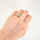 Anillo Malla Tupida 5.6g / T6 1/4 Oro Amarillo 18K