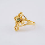Anillo Cruz Bordeada Central 3.4g / T6 1/4 Oro Amarillo 18K
