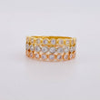 Anillo Triple Linea Circular 5.4g / T7 3/4 Tres Oros 18K