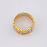 Anillo Triple Linea Circular 5.4g / T7 3/4 Tres Oros 18K
