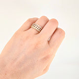Anillo Triple Linea Circular 5.4g / T7 3/4 Tres Oros 18K