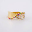 Anillo Olas Perpendiculares 3.55g / T7 Oro Amarillo 18K
