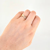 Anillo Olas Perpendiculares 3.55g / T7 Oro Amarillo 18K
