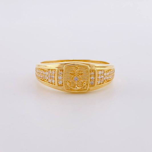 Anillo Ancla 4.15g / T9 1/4 Oro Amarillo 18K