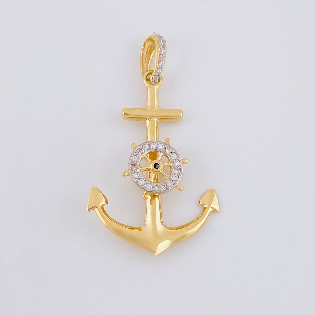 Dije Ancla Timón Movil 2.2g / 3.9cm Oro Amarillo 18K