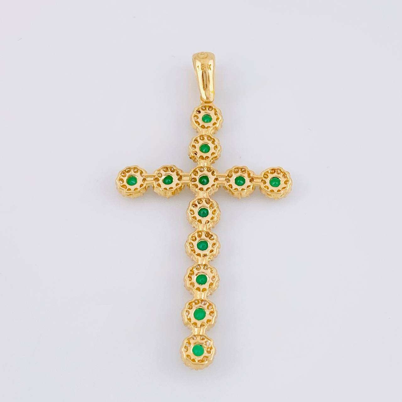 Dije Cruz Tupida 3.85g / 5cm Oro Amarillo 18K