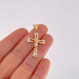 Dije Cruz Cristo 2.7g / 3.7cm Tres Oros 18K