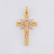 Dije Cruz Cristo 2.85g / 3.4cm Dos Oros Amarillo Rosa 18K