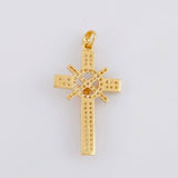 Dije Cruz Cristo 2.85g / 3.4cm Dos Oros Amarillo Rosa 18K