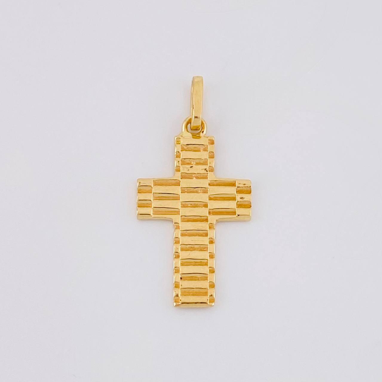 Dije Cruz Rayada 2g / 3cm Oro Amarillo 18K
