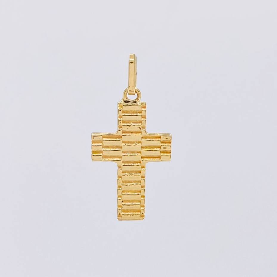 Dije Cruz Rayada 2g / 3cm Oro Amarillo 18K